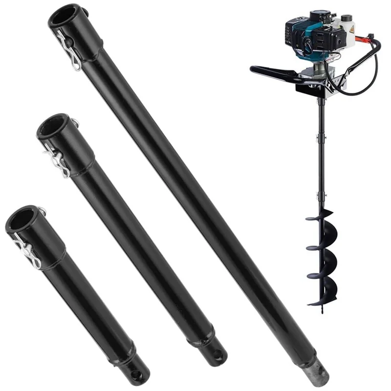 

MAKE-3PCS Auger Extension Drill Bits, 3/4In Shaft Earth Auger Drill Bit Extension, Garden Spiral Hole Drill Bit Extension Rod Du