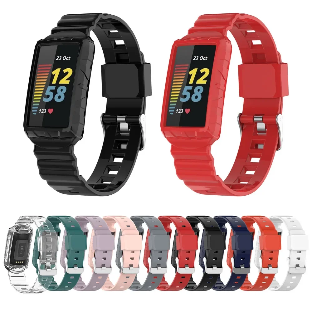 

Soft Strap For Fitbit Charge 6 5 4 3 Band Silicone Breathable watchband For Fit bit Charge 6 5 4 3 SE Smart Watch Wristband