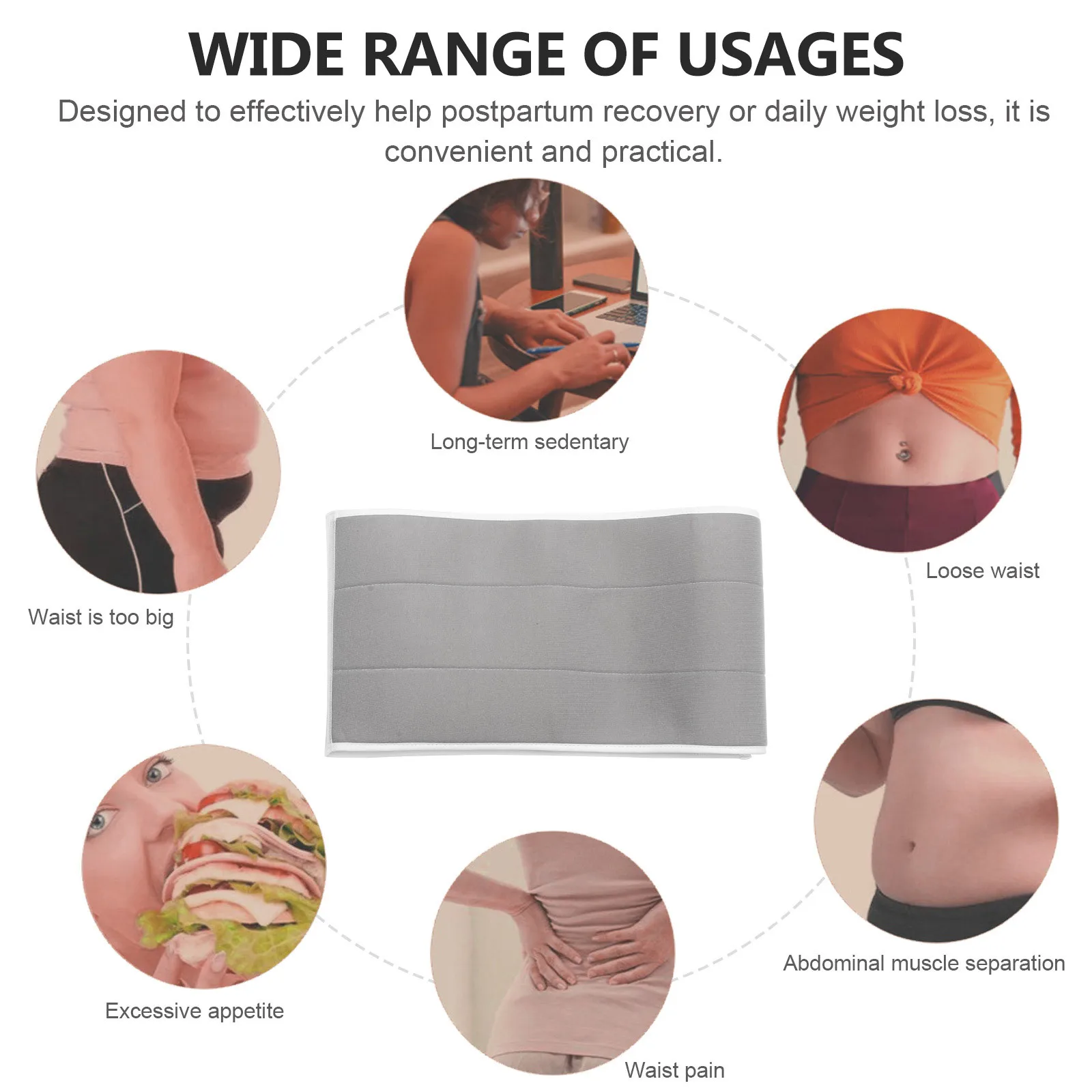 

1Pcs Waist Trainer Belly Corset Grey Cotton Composite Postpartum Shaping Belt Breathable Comfortable Abdominal Slimming Corset