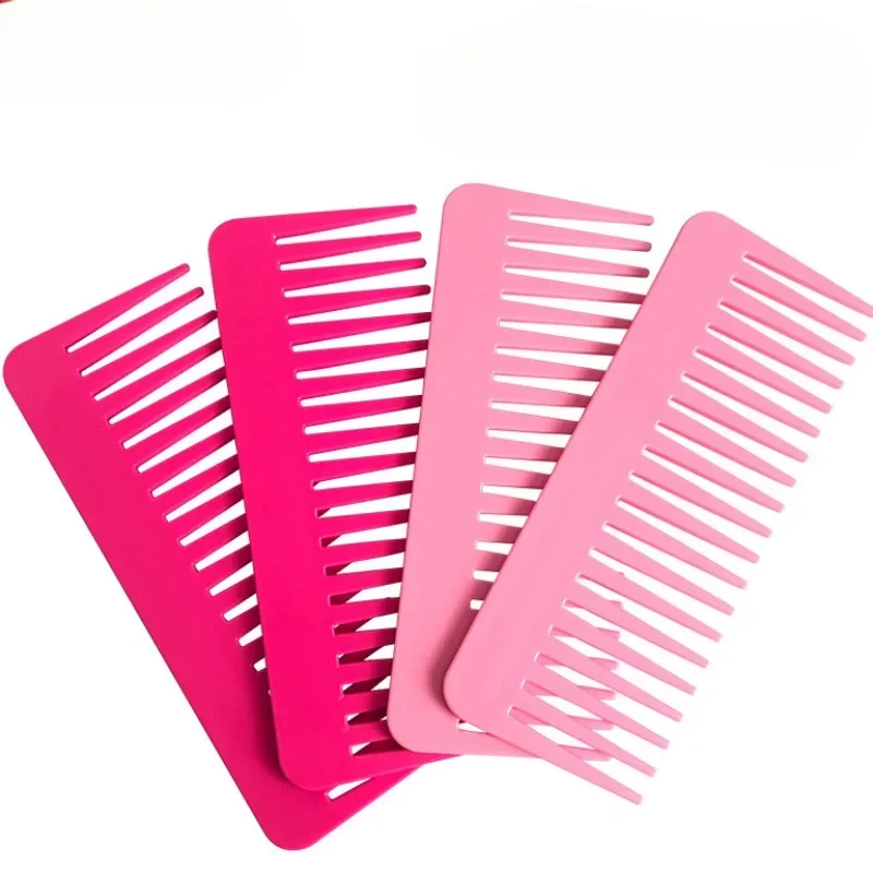 

New Handleless Rectangular Wide Tooth Comb Multicolor Simple Household Plastic Comb Portable Hairdressing Styling Tools