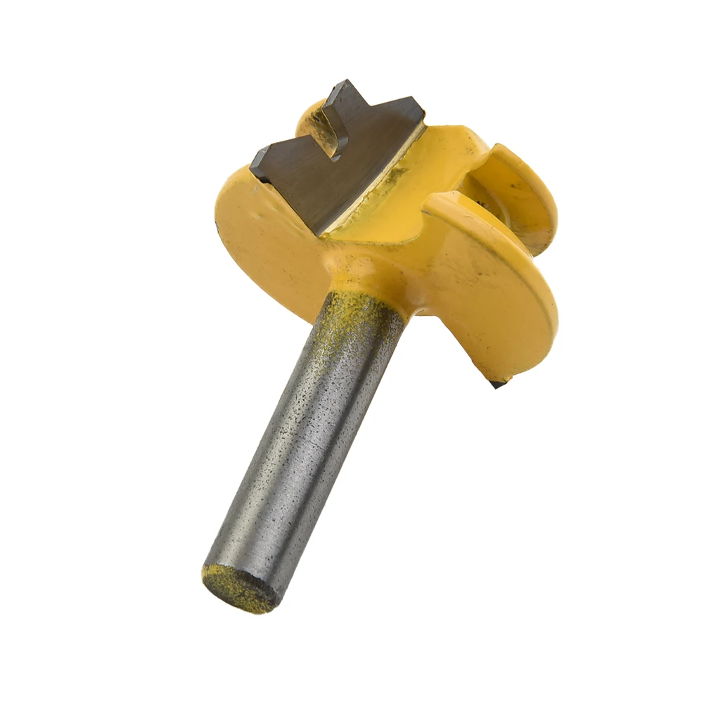 45 Degree 8mm Shank Lock For Miter Router Bit For Trimmer Milling Joint Tenon Cutting Woodworking Tool Carbide Yellow