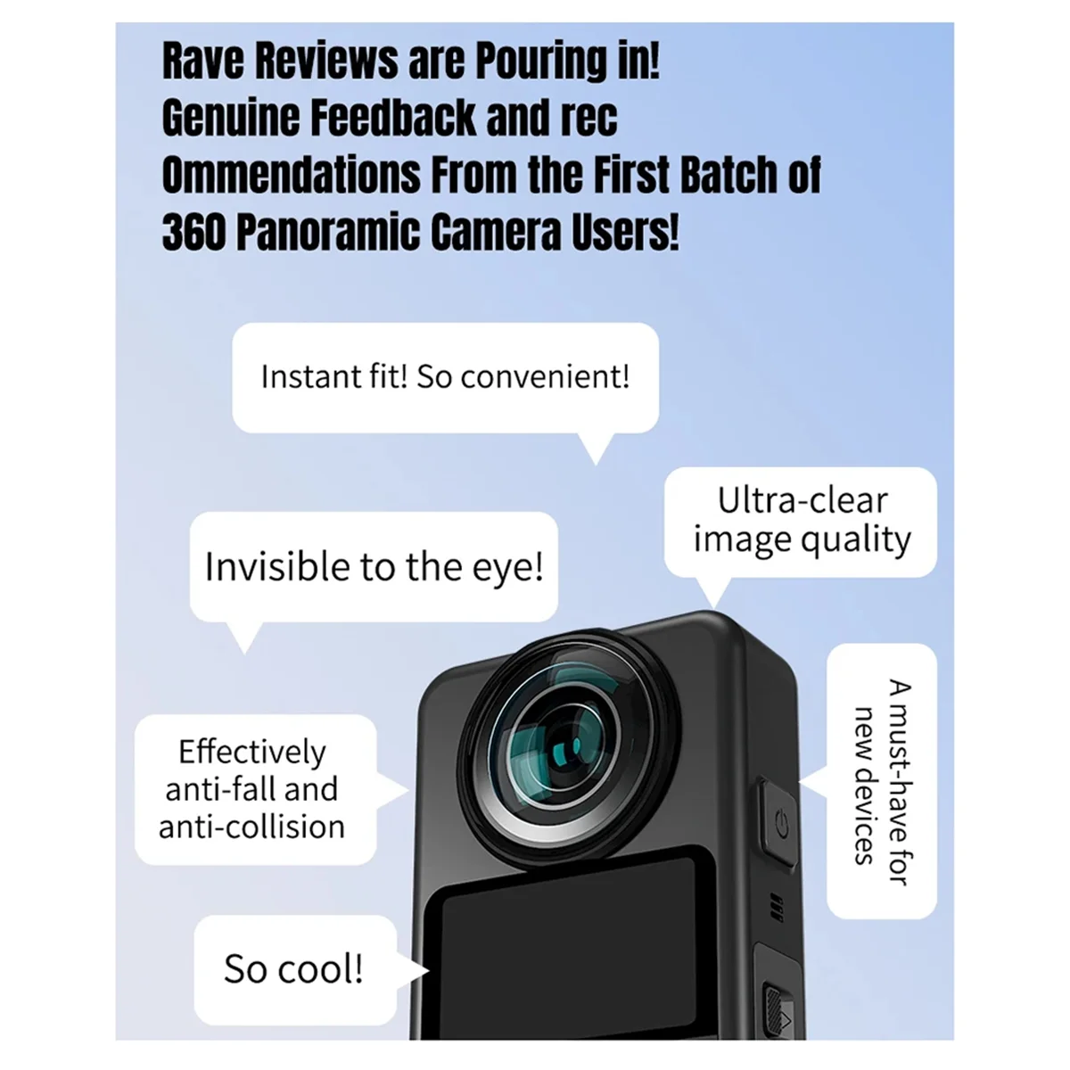 

НОВИНКА для защиты объектива камеры 360° — защитная крышка от царапин, чехол для хранения, аксессуары