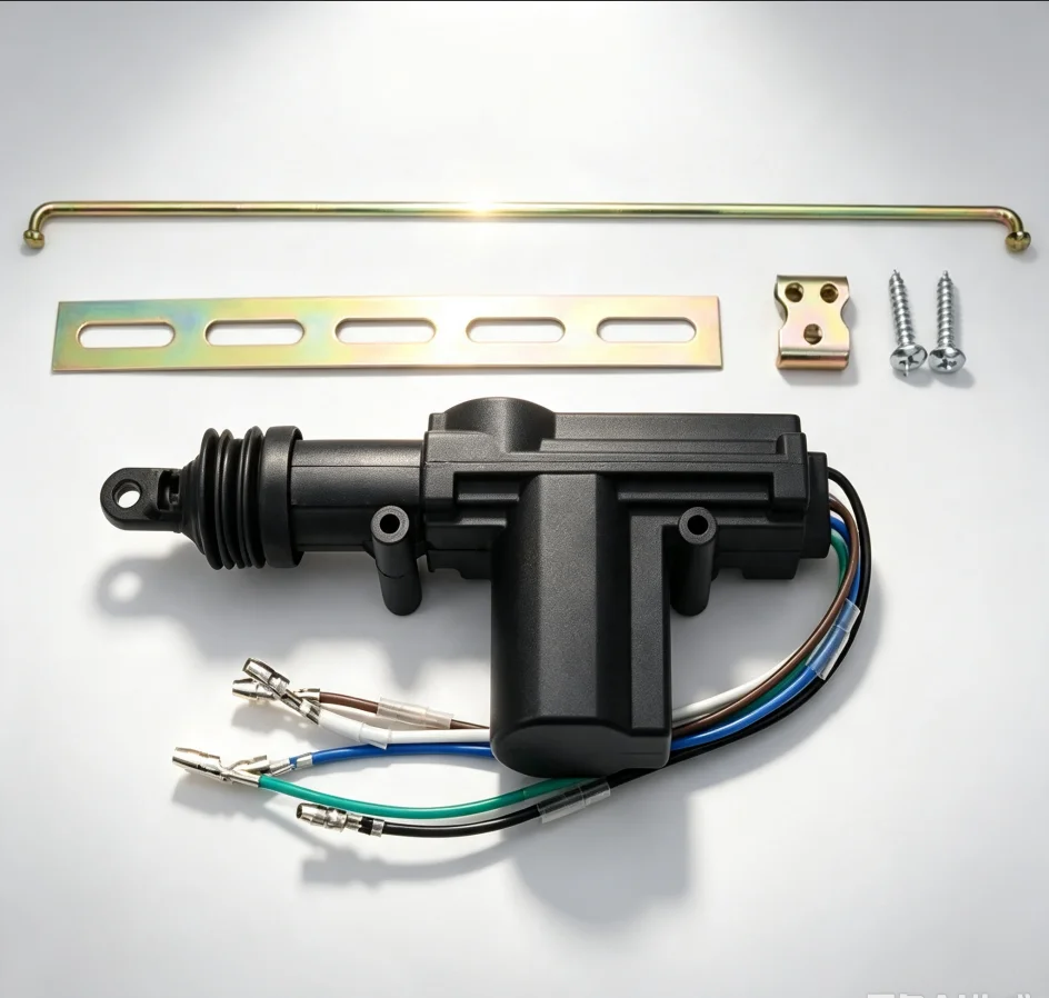 2/5 Wire Universal Car Electric Remote Central Door Lock Actuator Auto 12V Heavy-Duty Power Locking System Single Gun Type Kit*
