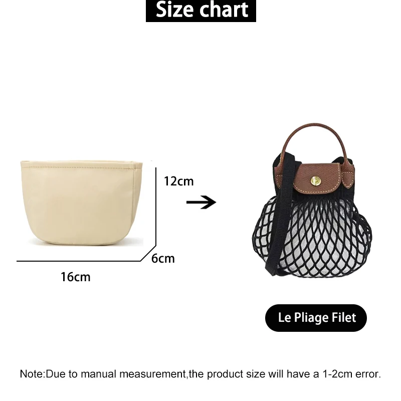 EverToner Nylon Insert Bag Organizer for Longch-mp Le Pliage Liner Ultra-light Storage Bag Falling Out