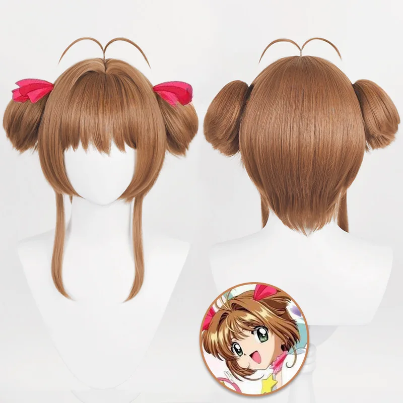 Lingqi Cardcaptor Sakura Kinomoto Sakura Tomoyo lancerant la perruque Sakura COS