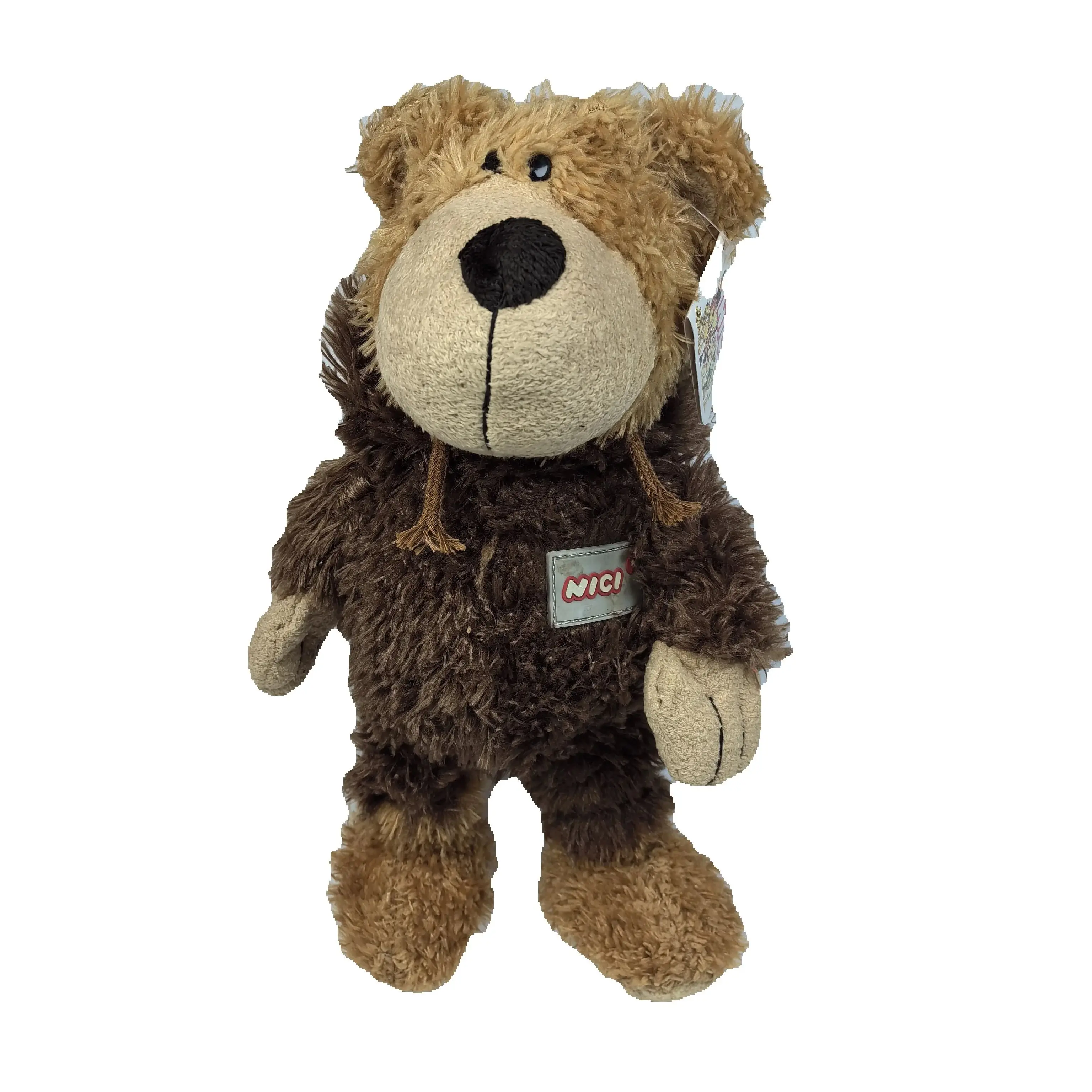 

35cm Kawaii Carry a hat Brown Bear Plush TOY DOLL Stuffed Wedding Gift Bouquet Decor DOLL TOYFree Shipping
