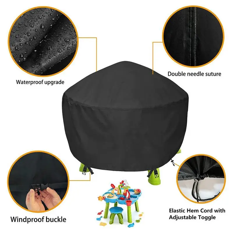 Kids Water Table Cover Rain Showers Splash Pond Water Table Waterproof Dust Proof Anti-UV Outdoor Toys Cover 34 X 34 X 18inch