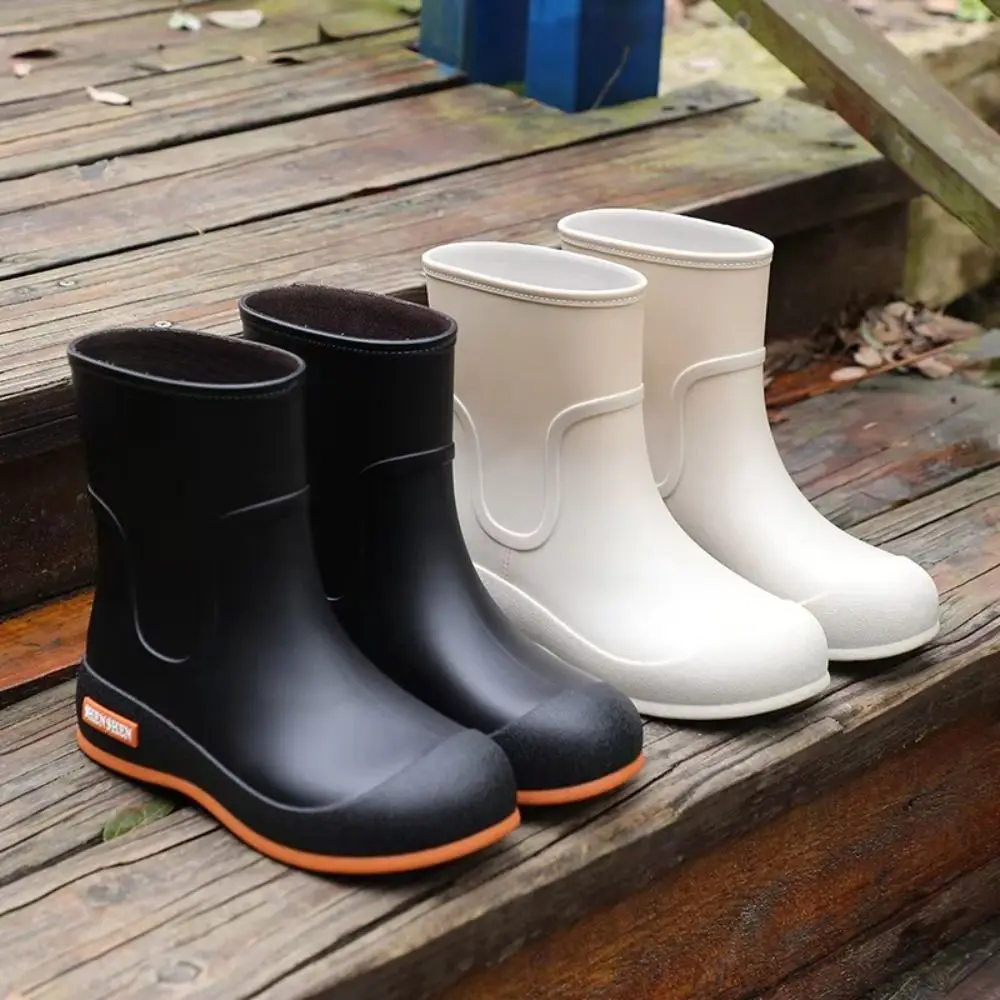 Sturdy Waterproof Rain Boots Non Slip Unisex Waterproof Rubber Boots Short Ankle Lightweight Non Slip Garden Shoes Outdoor Use