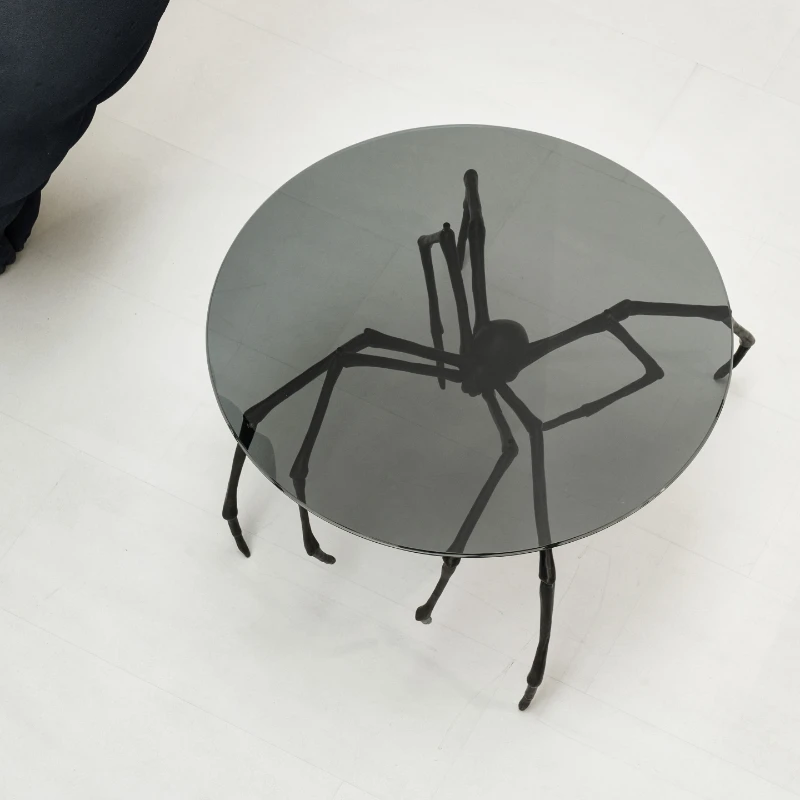 Round dining table spider glass dining table