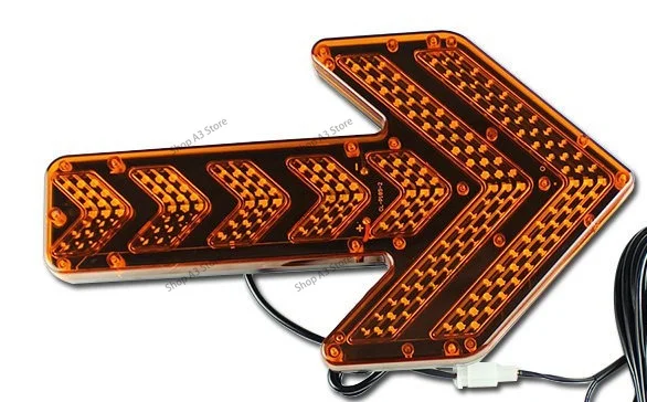 Car Truck Traffic Orientation Arrow Warning Light Construction Vehicle Sprinkler Trailer Indicator Red/Amber LED Flashing Light