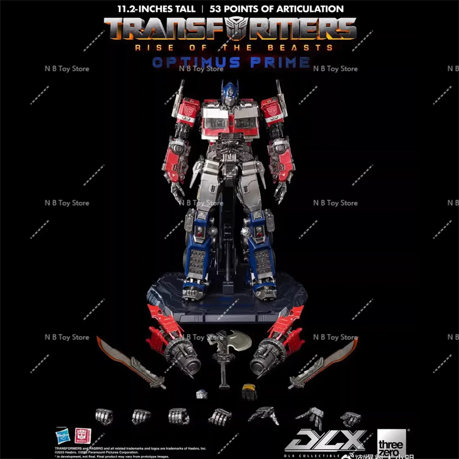 Original ThreeZero 3A G1 MDLX Transformation DLX T7 OP Prime 53 Points of Articulation High Quality Action Figure with Box