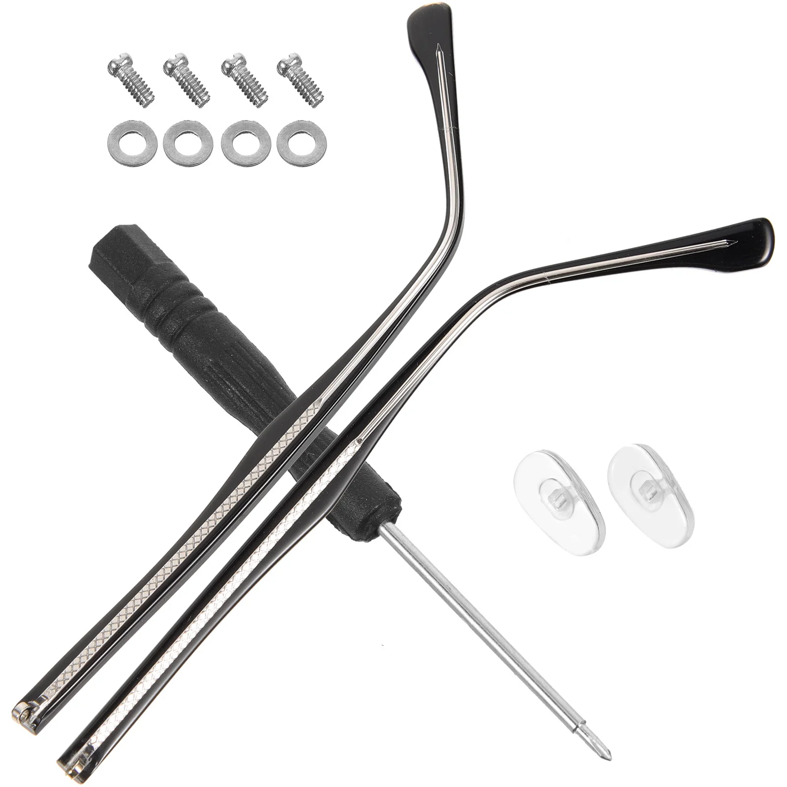 

1Pair Replacement Eyeglasses Temples Universal Glasses Arm Parts Polished Finish Smooth Touch Comfort Wear Glasses Temple