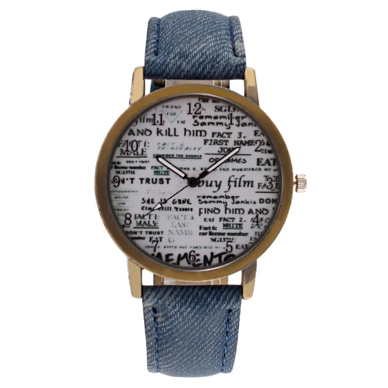 Digital denim belt men's watch, men's watch, color strap in stock