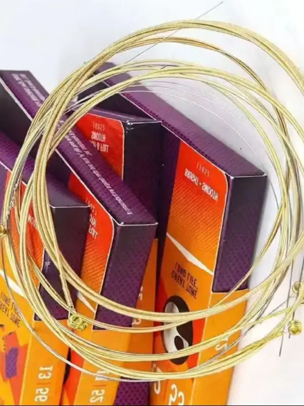 10pc Professional Acoustic Electric Guitar Strings Set Coated Phosphor Bronze Brass Anti-Rust Long Life Clear Tone For Folk
