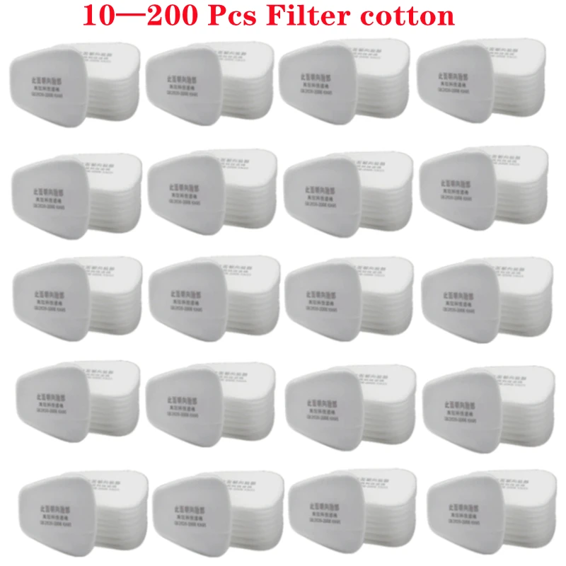 

10/200 Pcs Of 5N11 Industrial Dust Filter Cotton Can Be Replaced With 6200/7502/6800 Chemical Respirator Gas Mask Accessories