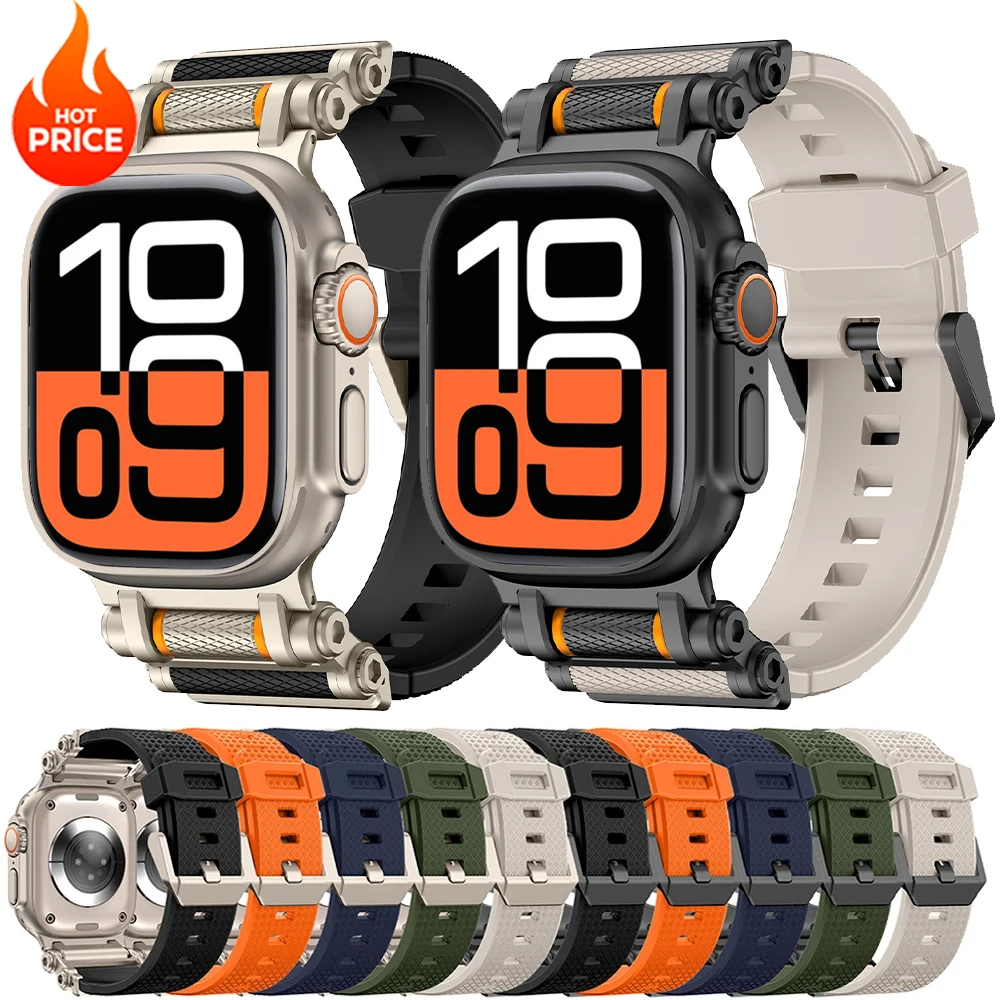 

Мягкий ремешок для Apple Watch Band 11, 46 мм, 49 мм, 45 мм, 44 мм, 42 мм, силиконовый браслет для IWatch Ultra 3/2 Series 10 9 8 7 6 SE3 Correa