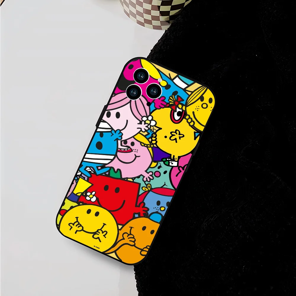 Mr. M-Men Cute L-Little Miss Phone Case Silicone Soft For IPhone 16 15 14 13 12 11 X XR Plus Pro Max Plus