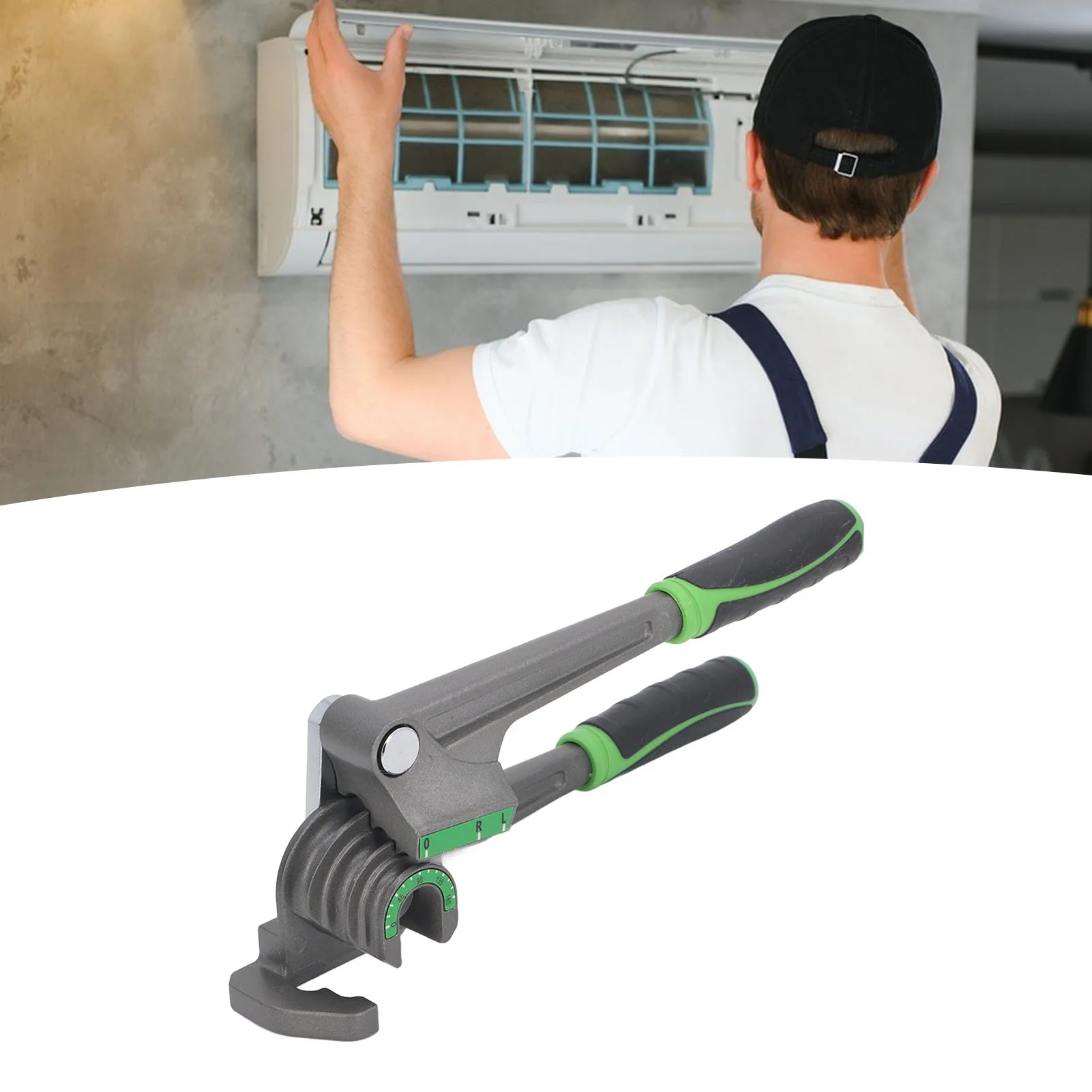 1/4in 5/16in 3/8in 3 in 1 Pipe Bender 180 Degrees Aluminium Alloy Tubing Bending Tool for for AC Refrigeration Repair (6 8 10mm)