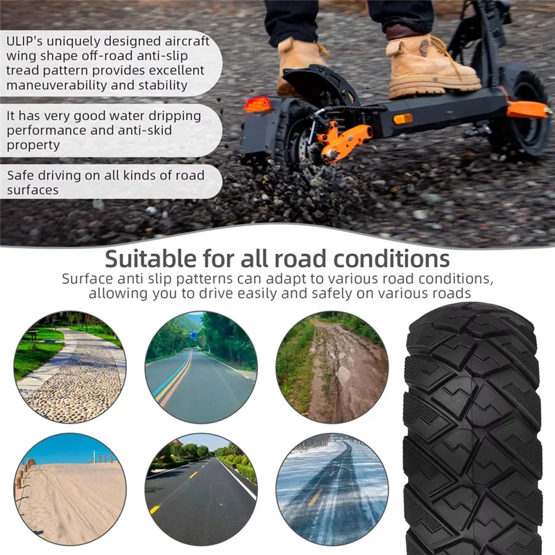 

ABUE-для электрического скутера Kukirin G2 Pro, передняя/задняя 9-дюймовая внедорожная бескамерная сотовая шина, сплошная шина 9X3,0-5,5