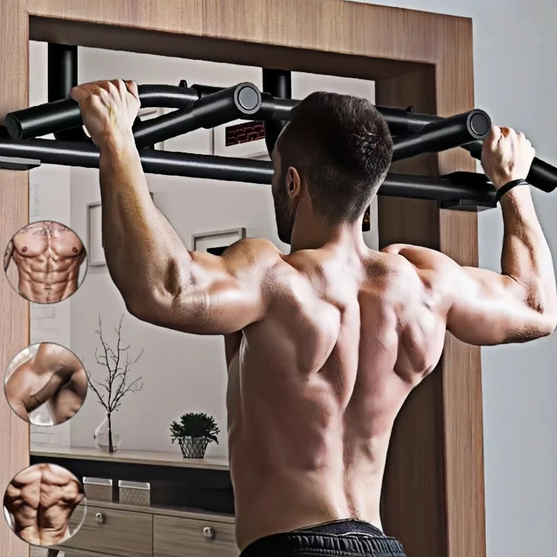 Multifunctional Doorway Pull Up Bar Single Parallel Bars Wall Mounted Fitness Equipment No Drilling Required Home Equipment