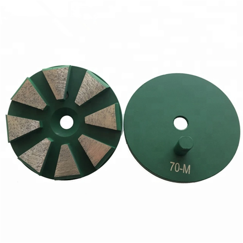 GD49 Ten Grinding Segmented Metal Bond STI Concrete Grinding Disc 3 Inch Single Post Floor Pads for STI Grinder Machine 9PCS