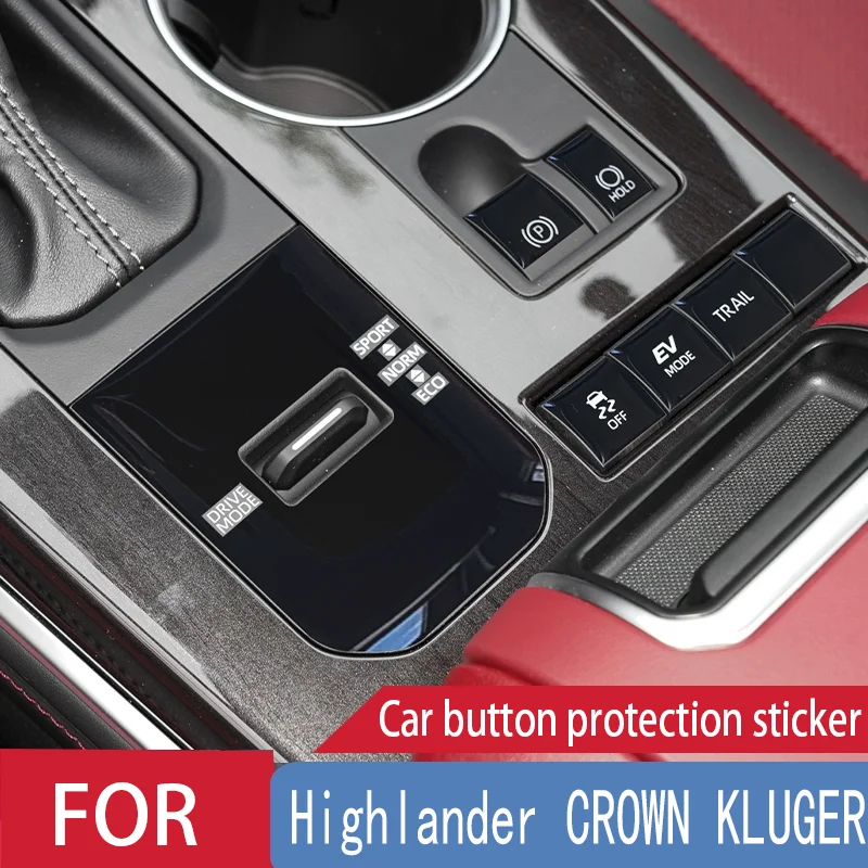 FOR Toyota Highlander CROWN KLUGER Gear Shift Button Window up Button Steering Wheel Button Car Sticker Car Accessores