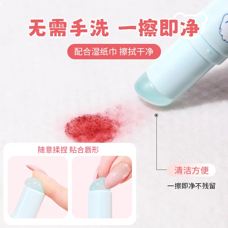 فرشاة شفاه من السيليكون مع مقبض بلاستيكي ABS، أداة توزيع بلسم الشفاه المحمولة مع غطاء لطيف الدب، فرشاة تلطيخ الشفاه المثالية #3