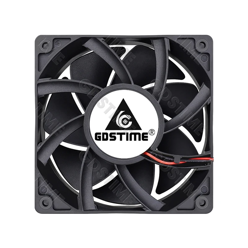 Gdstime DC 12V 24V 48V 12cm 120mm Dual Ball Cooler 12038 120x38mm Brushless Booster Fan for Btc Machine Chassis Cabinet Cooling image 2