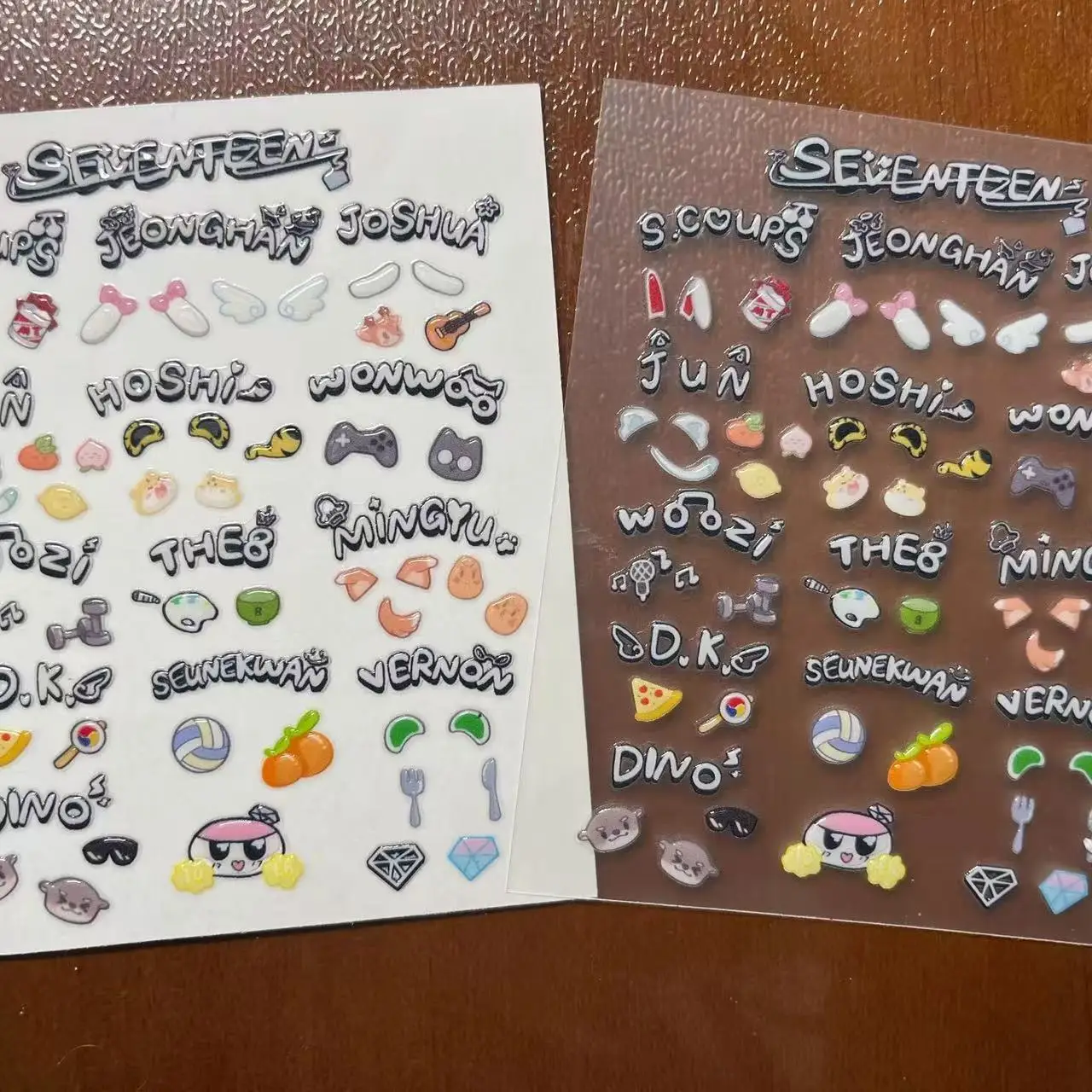 Fan Support Scrapbooking Stickers Korean Ins Cute Back Adhesive Waterproof for DIY Concert Light Stick Decoration