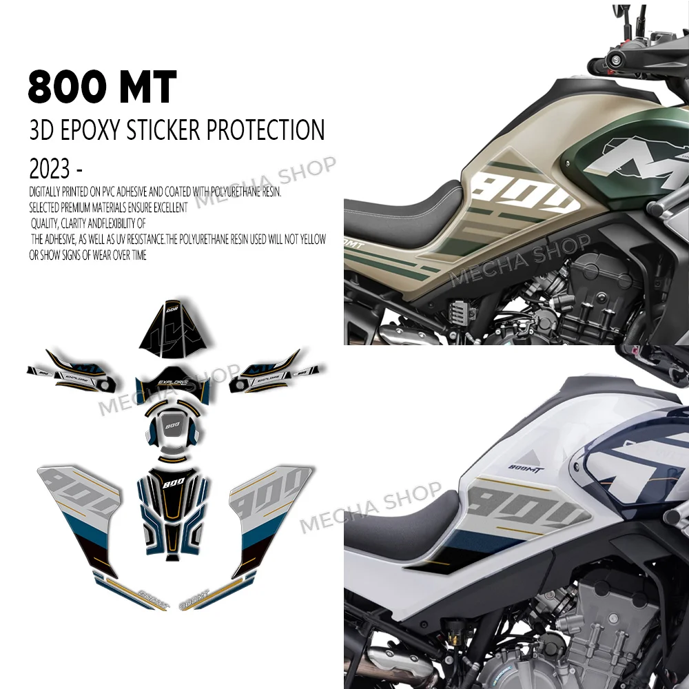 

Наклейка 3D из гелевого эпоксида для CF Moto 800MT Explore 800mt 2023 2024, комплект 3D-наклеек для защиты бака мотоцикла