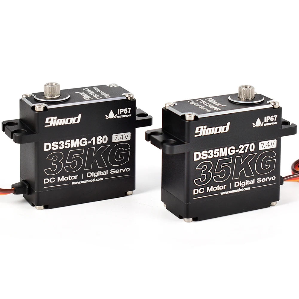 9imod DS35MG 35 kg wasserdichtes Servo 180 ° /270 ° Vollaluminiumgehäuse, Edelstahlgetriebe mit hohem Drehmoment für 1/8 1/10 RC Car – Detail 14