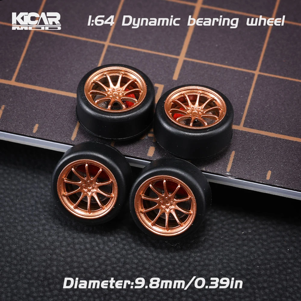 1/64 Maßstab Harz-Lagerräder Gummireifen Bremsscheiben-Set für Tomica Diecast-Autos Modifizierungsteile – Detail 19