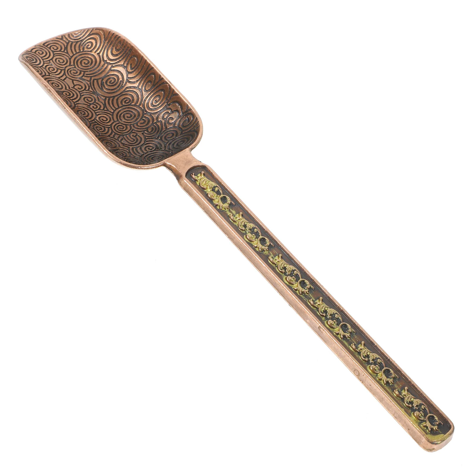 

Copper Zinc Loose Leaf Tea Scoop Retro Style Tea Coffee Bean Scooper Measuring Spoon Tea Accessory ( Copper)