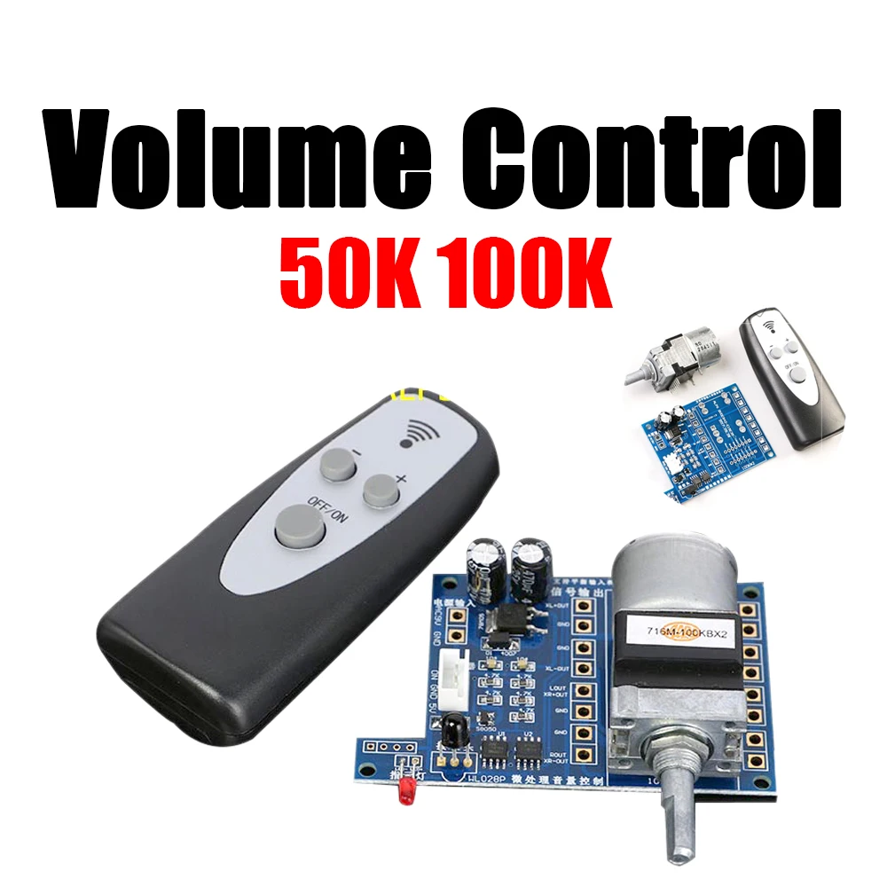 Alps Motor Potentiometer Controle Remoto Amplificador Volume Control Panel Preamp Power Amp Headphone Audio 50k 100k