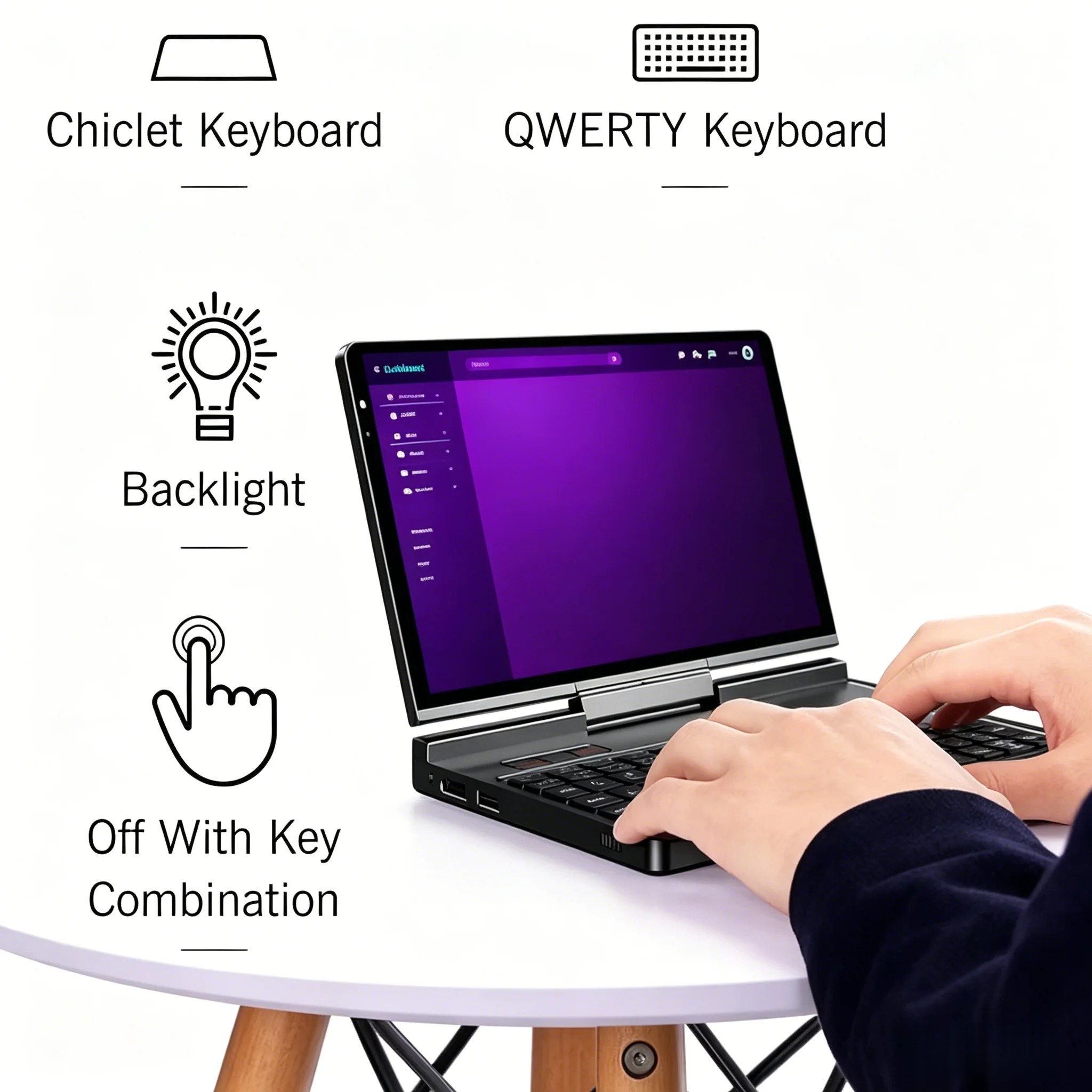 

GPD Prime 2026 Pocket 4 Mini Laptop 8.8-inch AMD Ryzen 9 HX 3700U 64GB RAM 2TB NVMe Flipped 180° AI Portable Computer for Compac