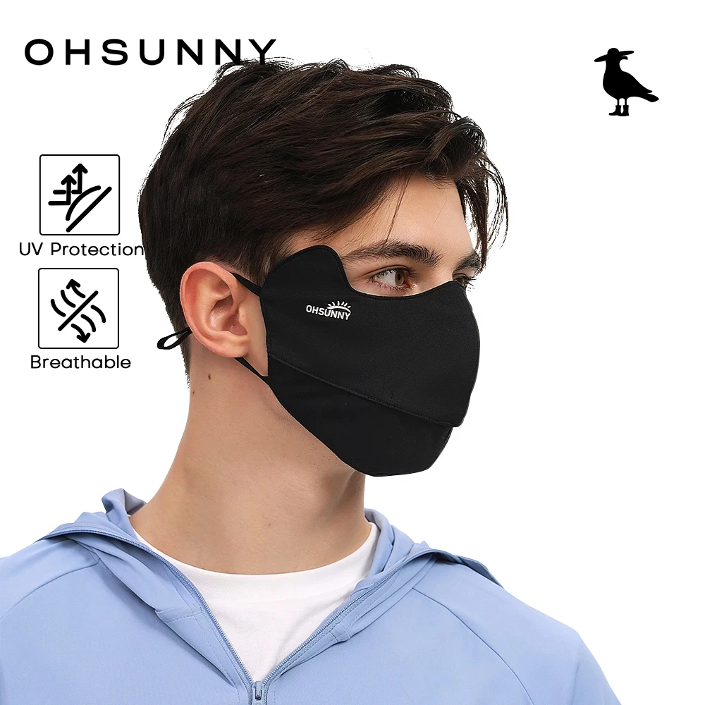 

OHSUNNY Sun Protective Cycling Face Mask Summer Outdoor Anti-UV UPF50+ Open Mouth Breathable Sunproof Facial Cover for Men Women