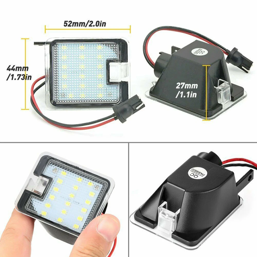 Car Pathway Lights LED Puddle Lamps Under Rear View Side Mirror For Mondeo MK4 Focus Kuga Dopo Escape C-Max