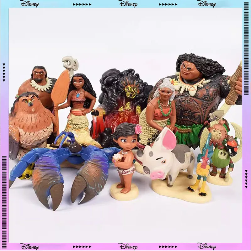 

Moana 2 Anime Figure Moa Toy Figure Set, HeiHei, Moana, Pua Car Desktop Decoration Character Birthday Gift Christmas Gift