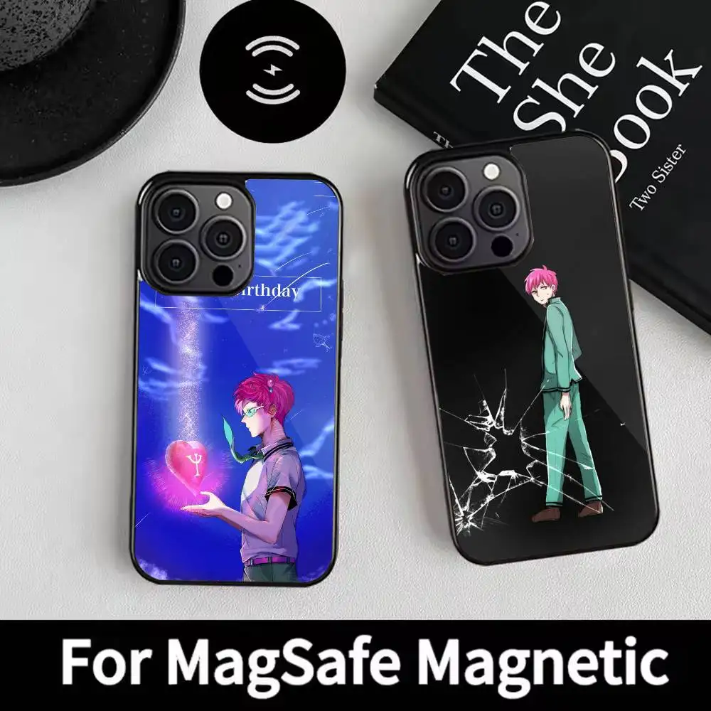 

S-Saiki K Anime Phone Case For iPhone 17,16,15,14,13,12,Plus,Pro,Max For Magsafe Magnetic Wireless Charge