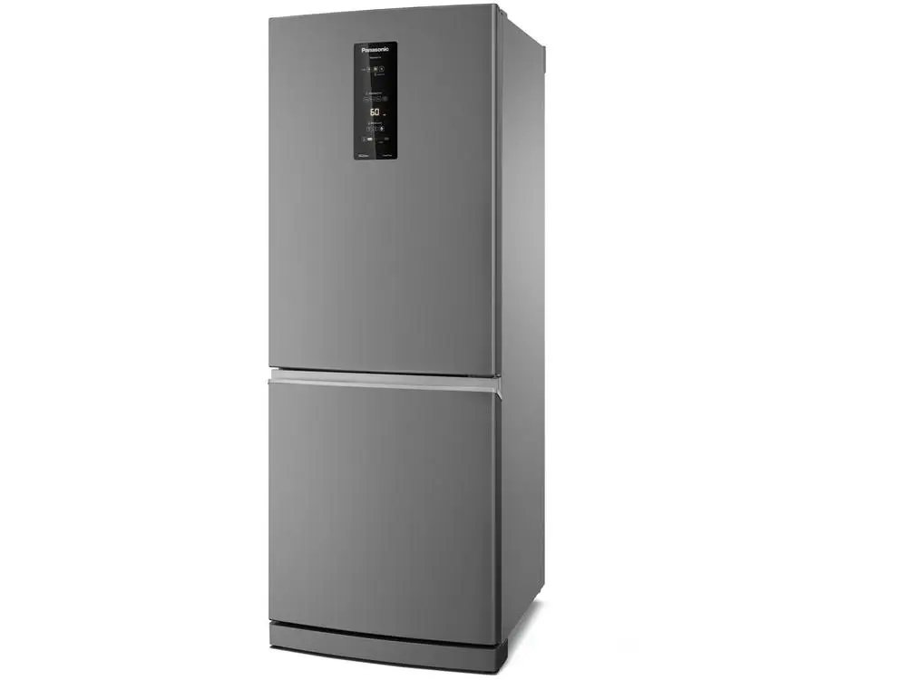 ثلاجة معكوسة مزدوجة خالية من الصقيع من باناسونيك ، مبرد فولاذية مصقولة ، 460 لتر ،