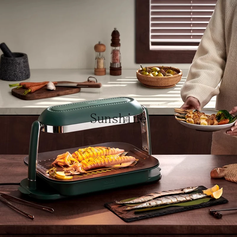 

Photo oven barbecue machine home smokeless plate indoor graphene simple and durable