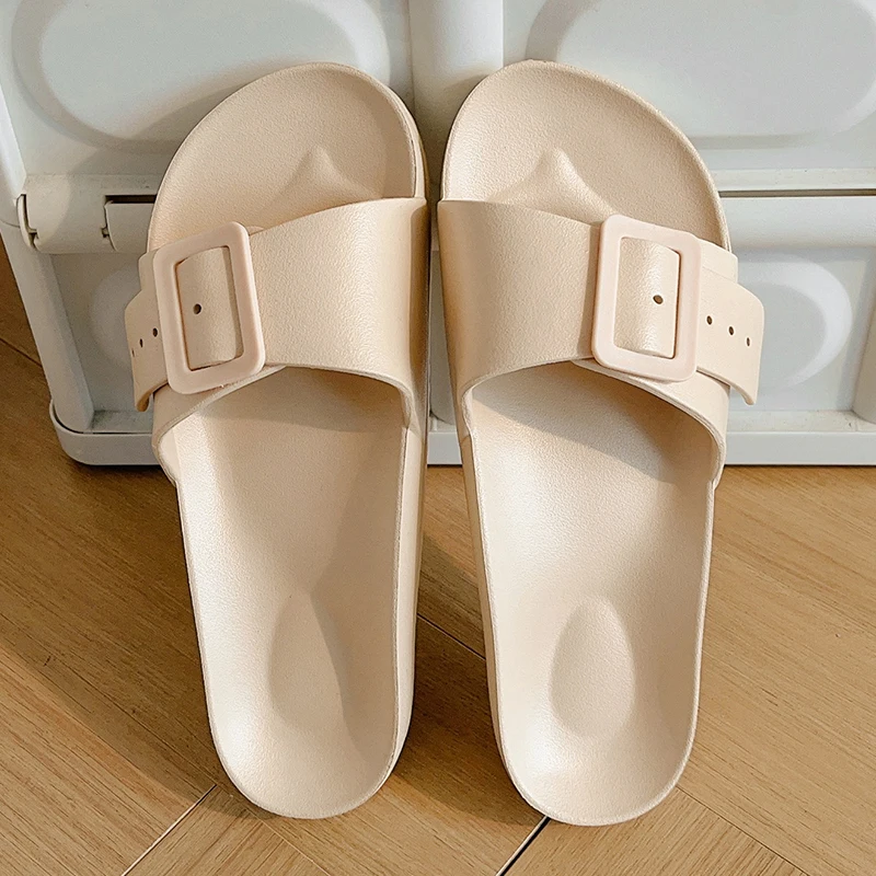 Sommer Damen verstellbare weiche Rutschen Clogs Slipper Outdoor Indoor Flat Eva Hausschuhe leicht