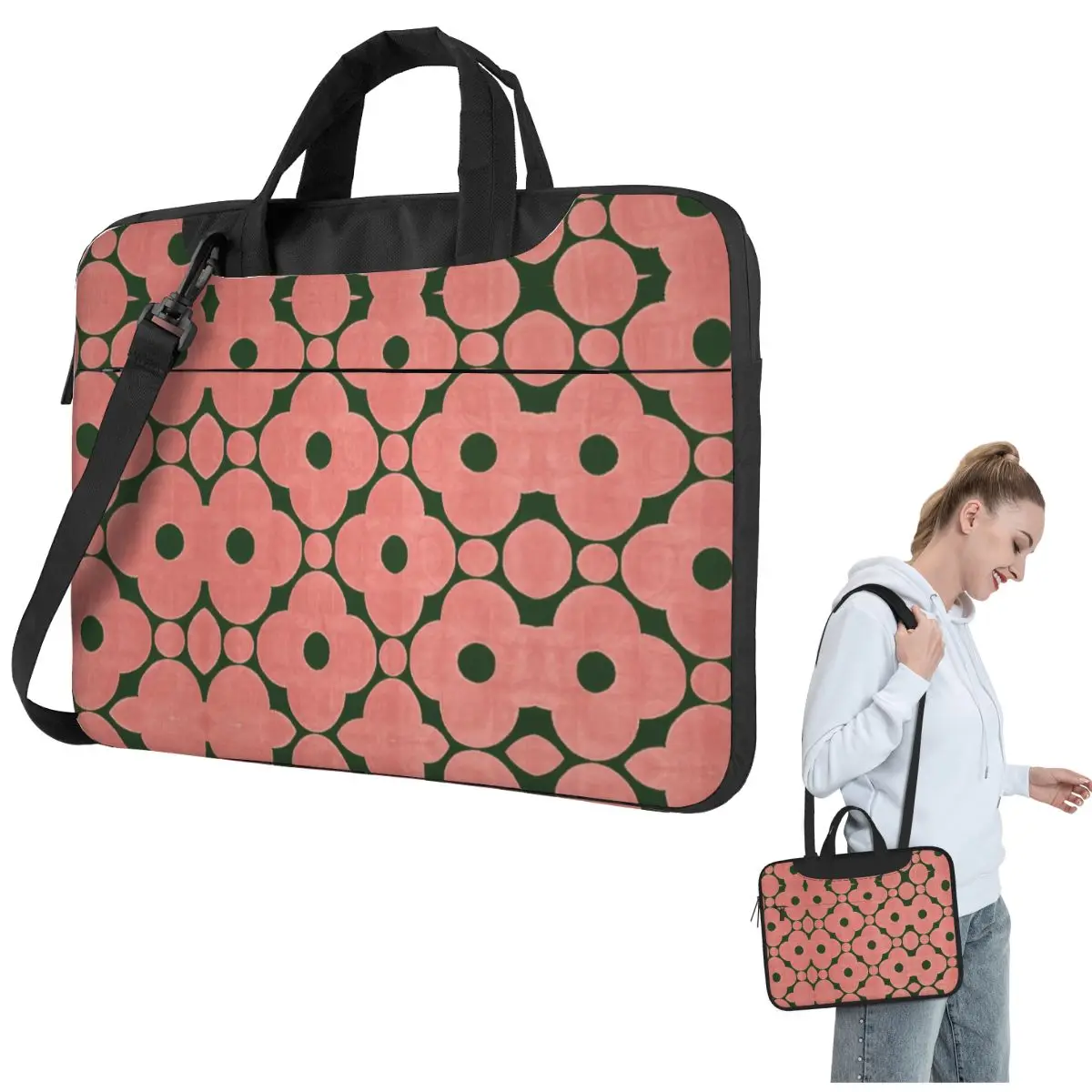 

Orla Kiely Flower Design Laptop Bag Shockproof Case Computer Bag 13 14 15.6 Inch Crossbody Notebook Pouch For Macbook Pro Air
