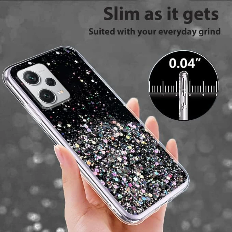 Silver Foil Bling Glitter Case For Xiaomi POCO X5 Pro 5G fundas Soft Silicone Cover