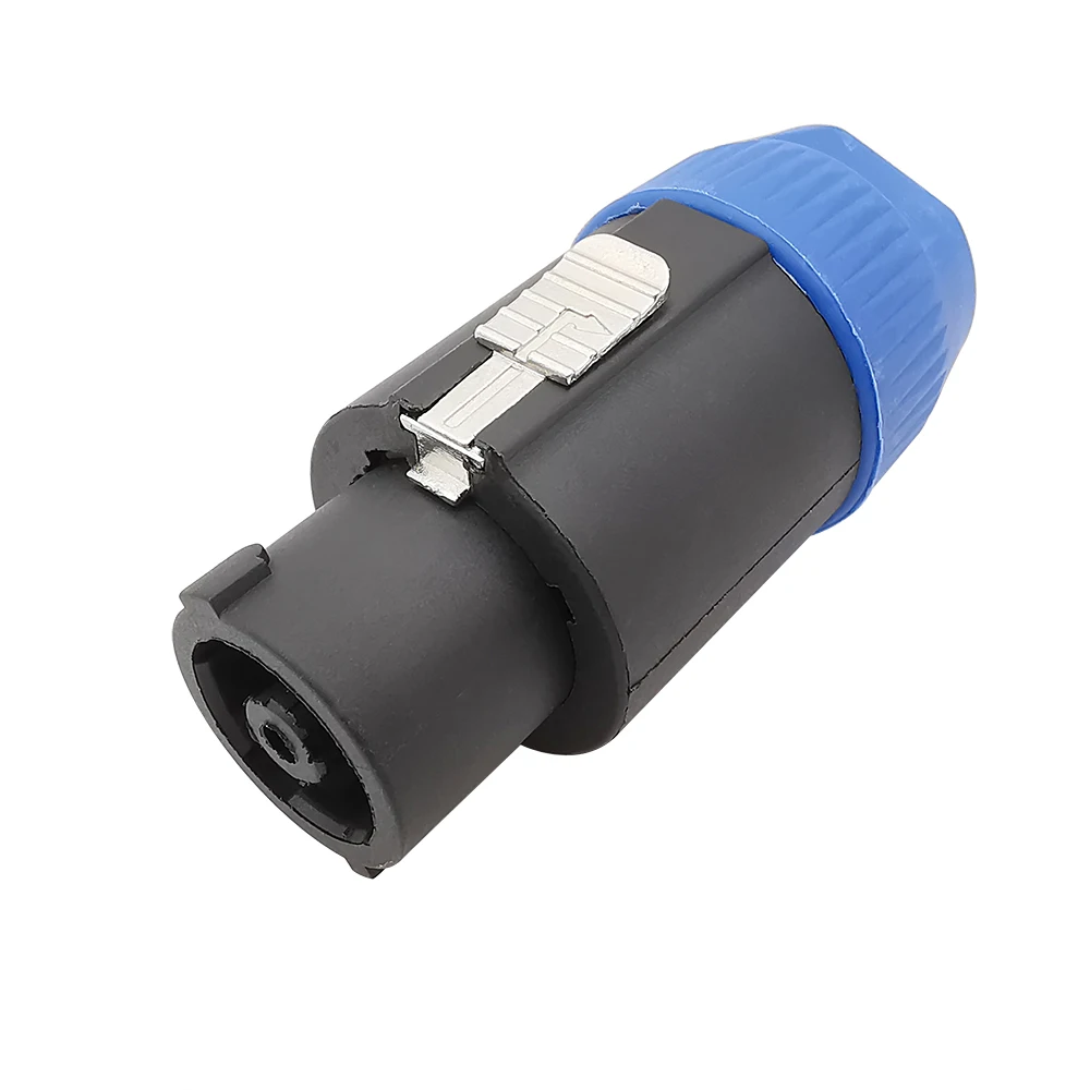 1Pcs 8 Pole Male Plug Speakon Adapter Straight 8 Pin Power Plug Audio Speaker Cable Wire Connector With Twist Lock Black Blue