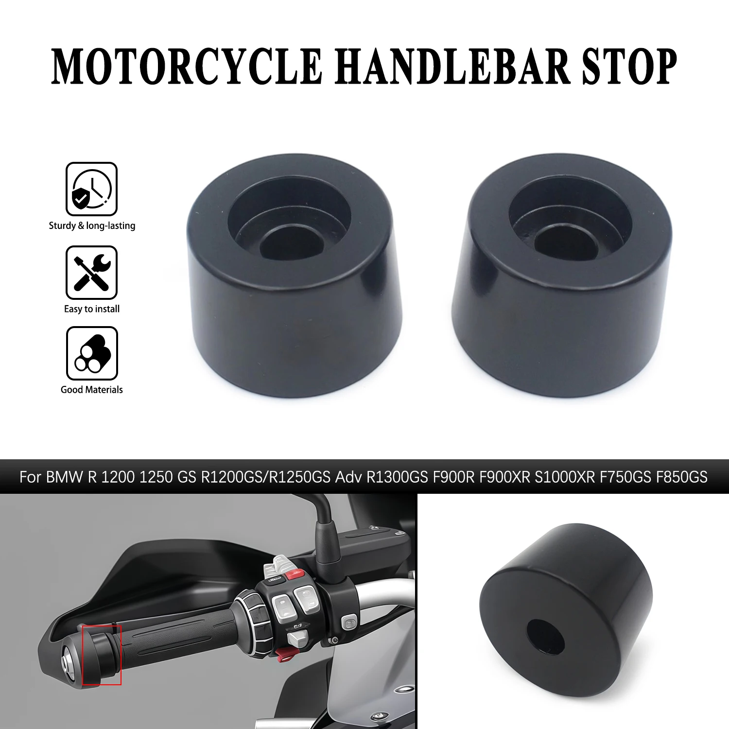 Motorcycle For BMW R 1200 1250 GS R1200GS/R1250GS Adventure R1300GS F900R XR S1000XR F750GS F850GS 2021 Handle Bar End Plug