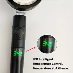 Zloog ABS Digital Temperature Display Replacement Handhle Shower Handle Shower Accessories