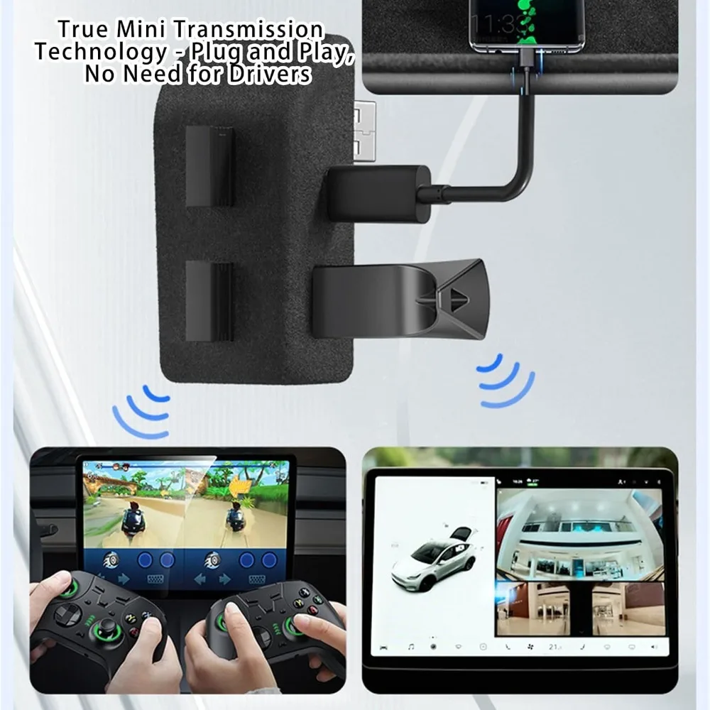 Glove Box USB Hub for Tesla Model 3 Y Center Console Expander Fast Charging Flocked Plug and Play Multi Port Auto Parts