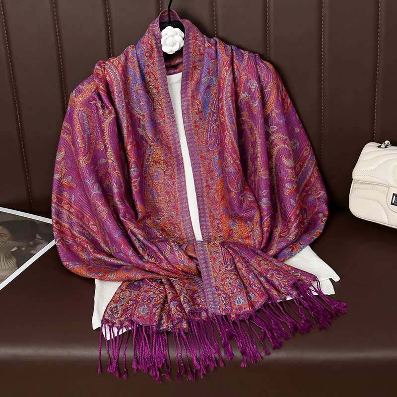 

2025 Luxury Thick Cashmere Scarf Women Print New Wraps Pashmina Travel Poncho Warm Blanket Winter Bufanda Shawl Female Stoles