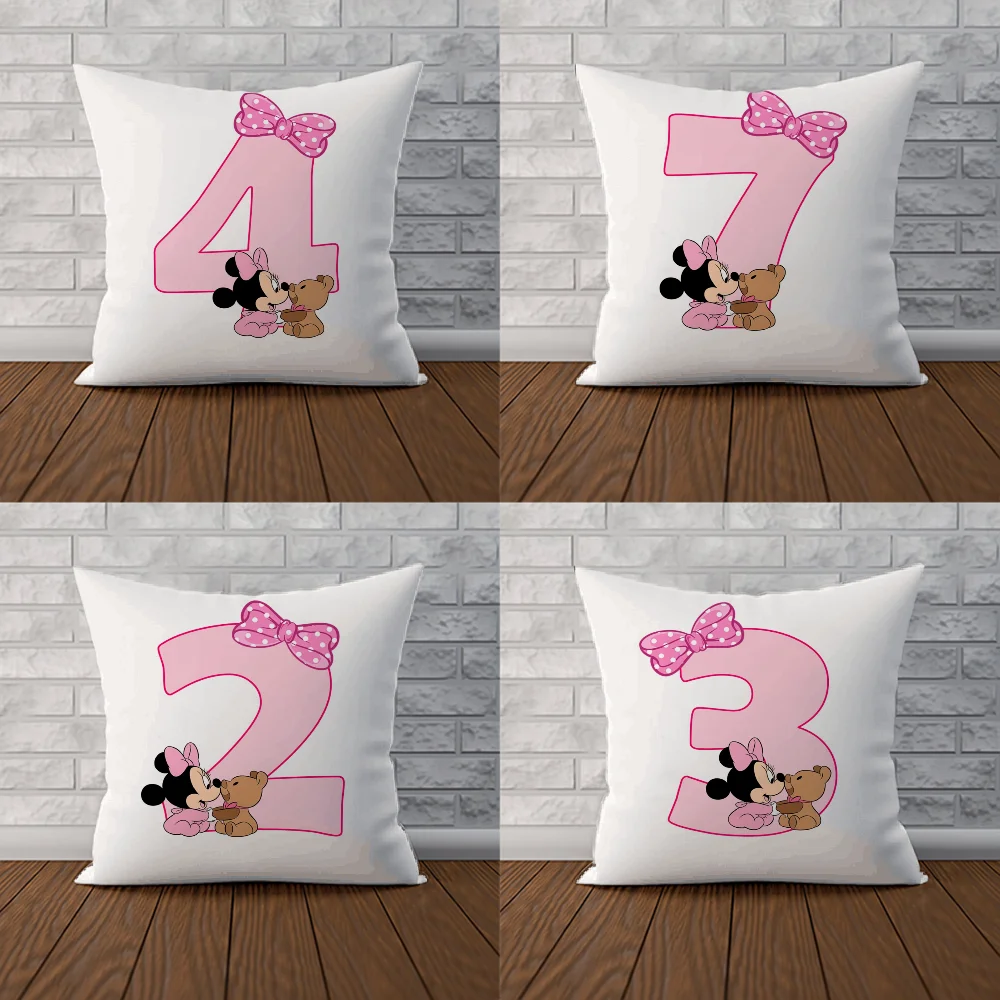 Decorative Pillowcases Minnie Bebe for Bed 2 Pieces Cushions Home Decor Decorative Pillow Cover Cushion Cover 45x45 Decoration